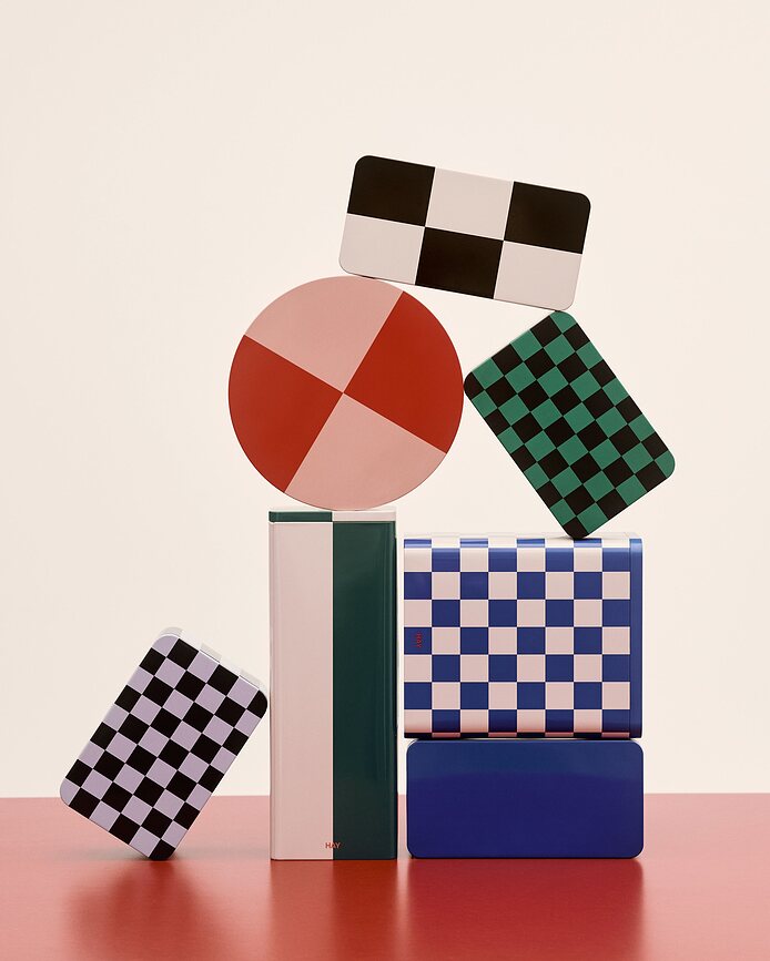 Tin Kutija za pohranu okrugla plavo-bordo