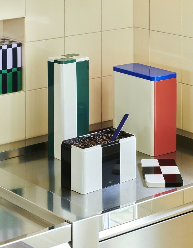 Tin Kutija za pohranu okrugla plavo-bordo