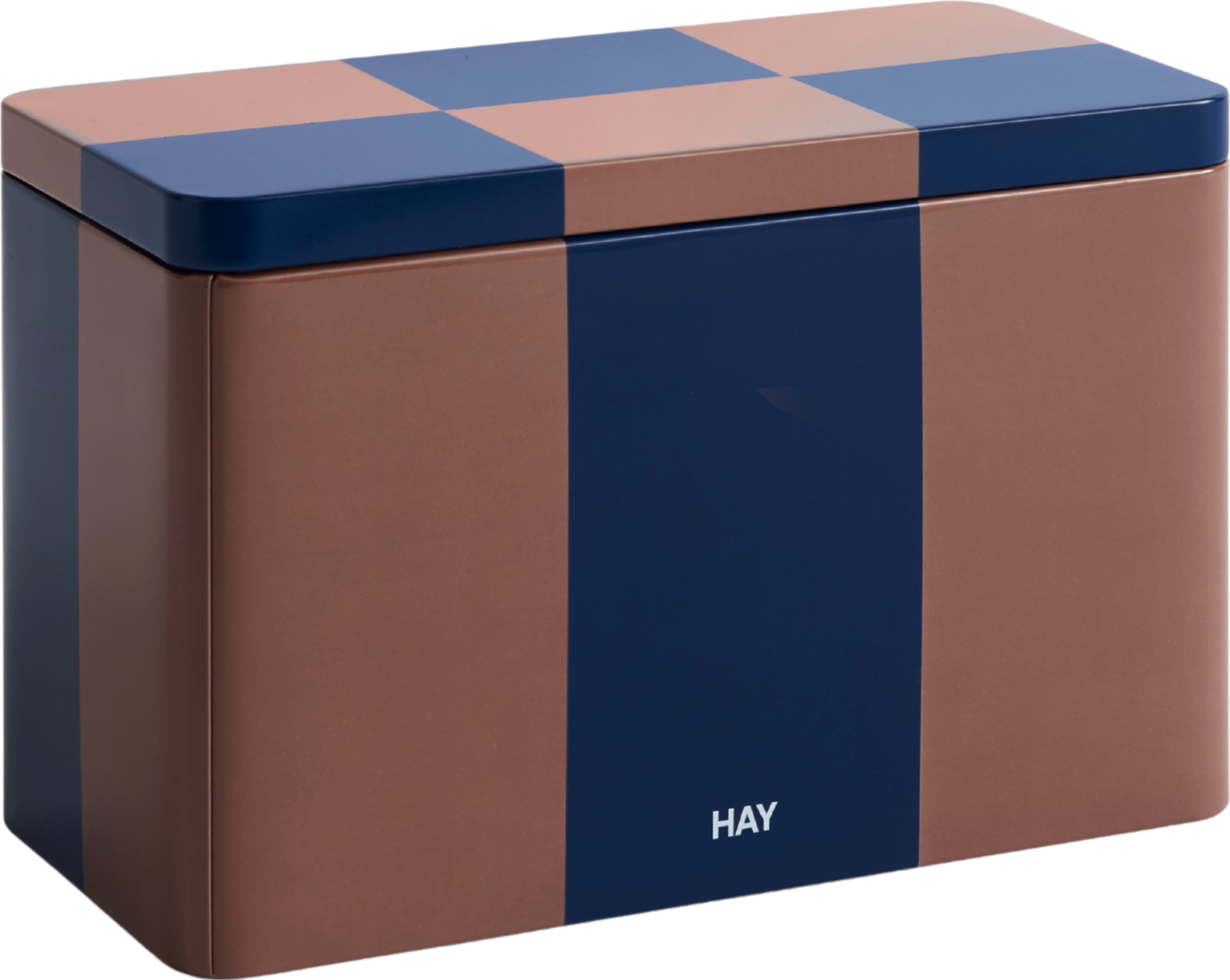 Tin M Aufbewahrungsbox, braun-marineblau