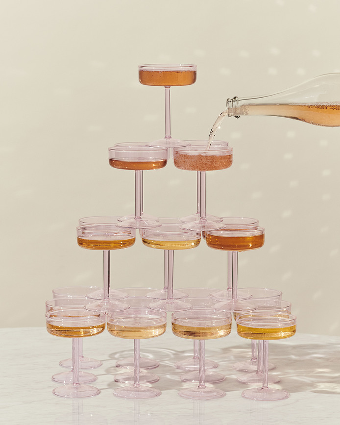 Tint Coupes, rose clair, Lot de 2