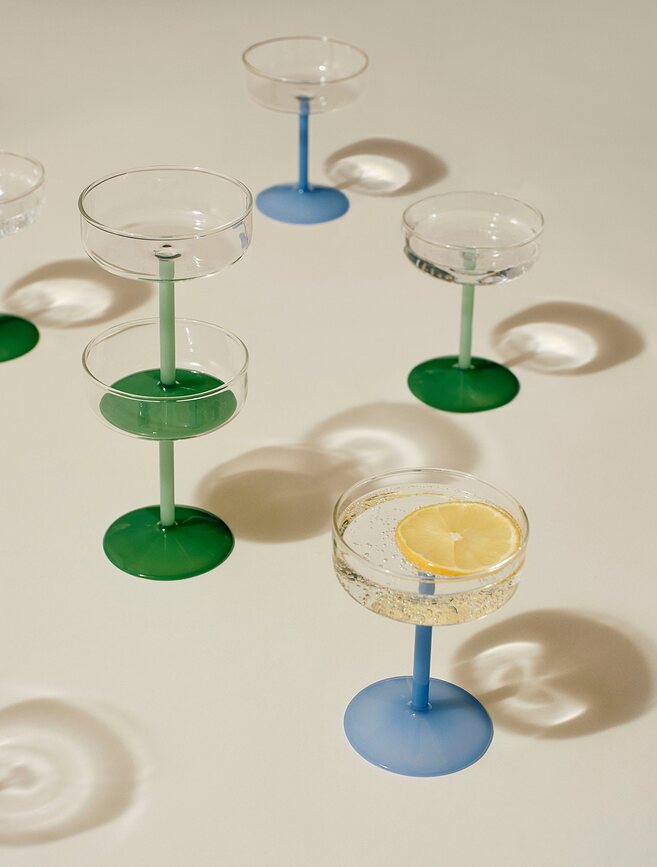 Tint Ποτήρια Κοκτέιλ, μπλε, 2 τμχ