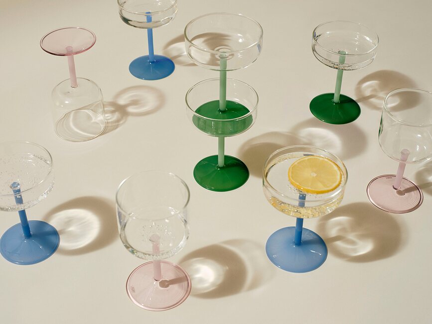 Tint Verres à Cocktail, verts, Lot de 2