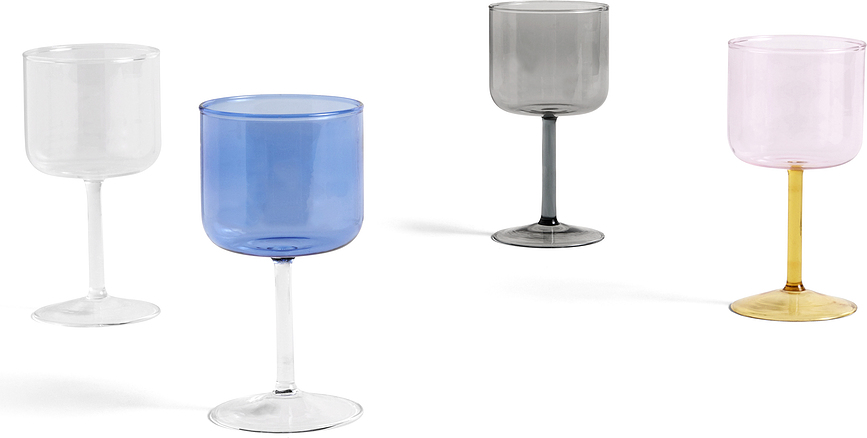 Tint Wine Glass Verres à Vin, bleus, Lot de 2