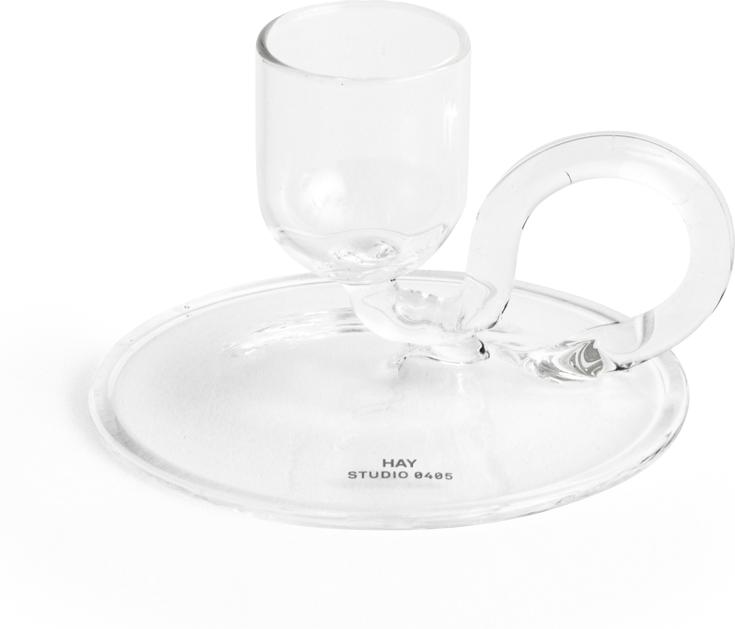 Tiny Curved Klassischer Kerzenhalter transparent