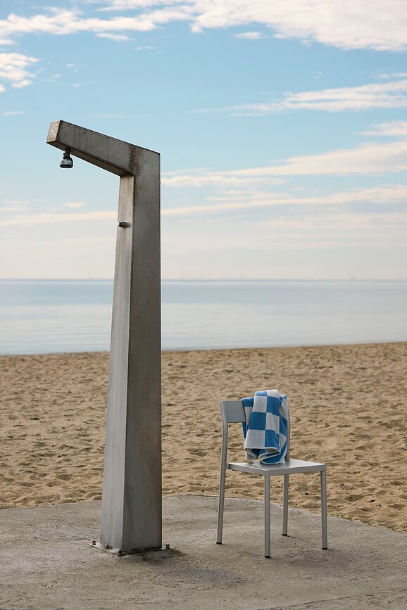 Toalla Check, 70 x 136 cm, color café