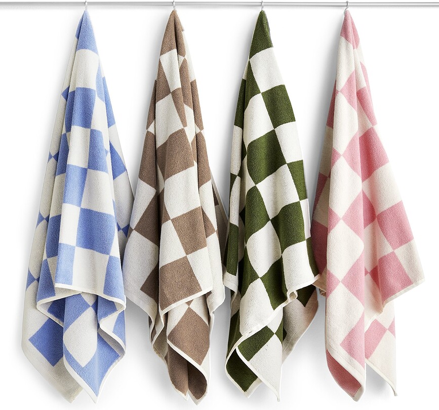 Toalla Check, 70 x 136 cm, color café