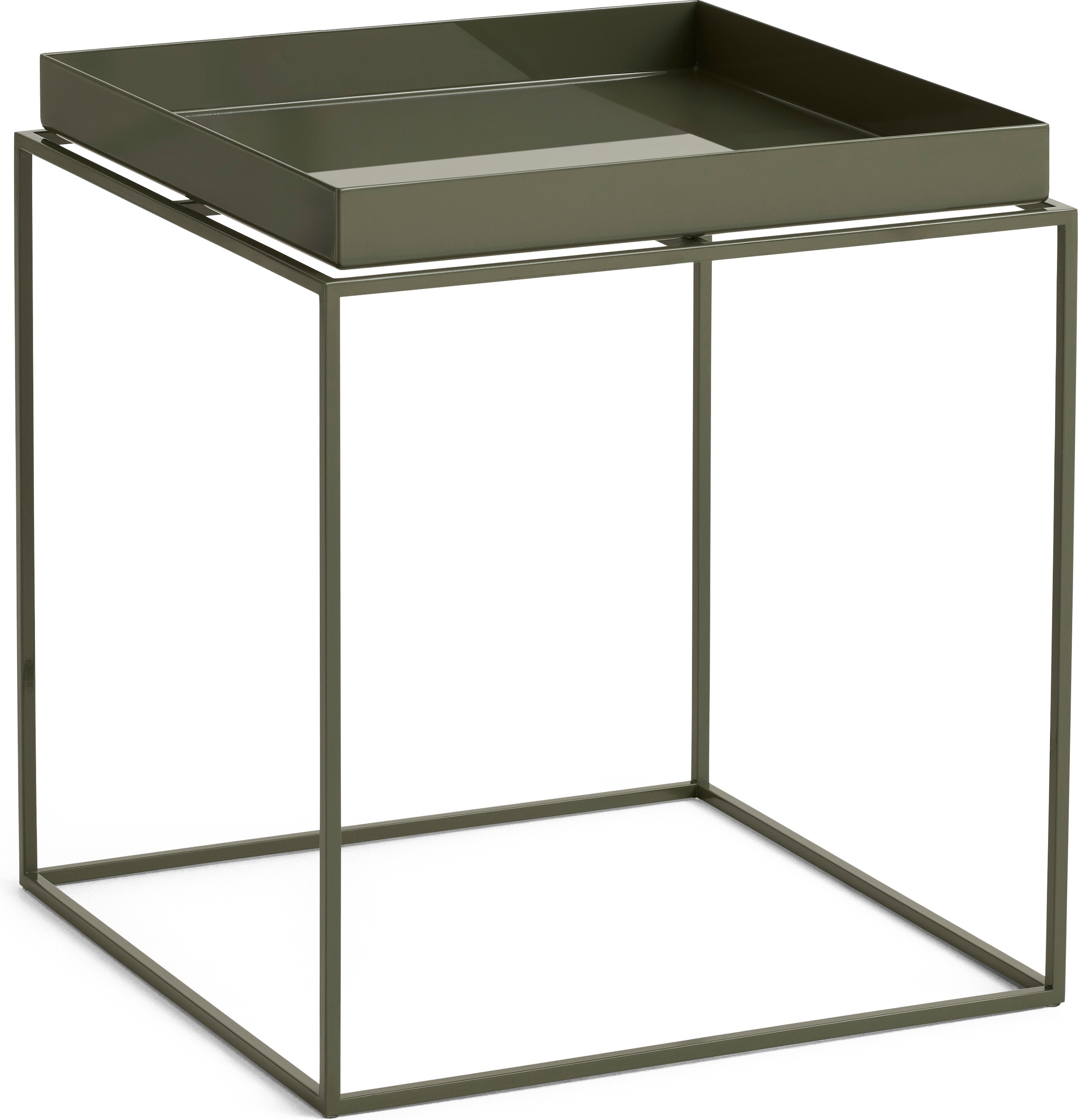 Tray Couchtisch 40 x 40 x 44 cm, olivgrün