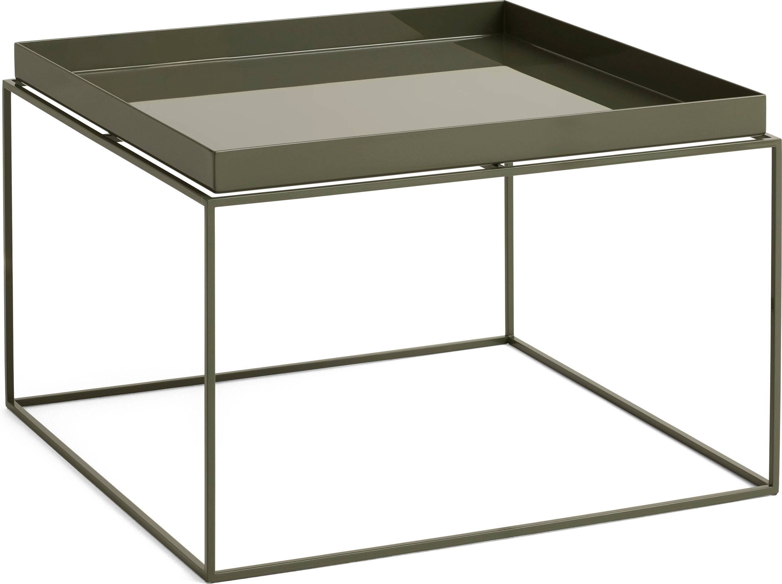 Tray Couchtisch 60 x 60 x 39 cm, olivgrün