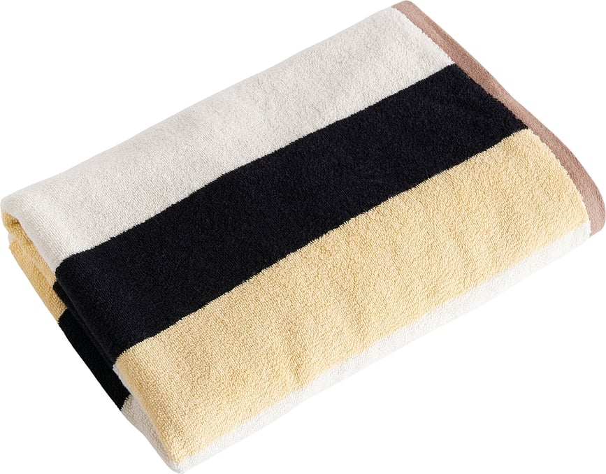 Trio Bath Sheet Käterätt 90 x 170 cm beež-must-kollane