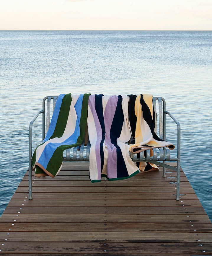 Trio Ručnik 90 x 170 cm plavo-bež-ljubičasti