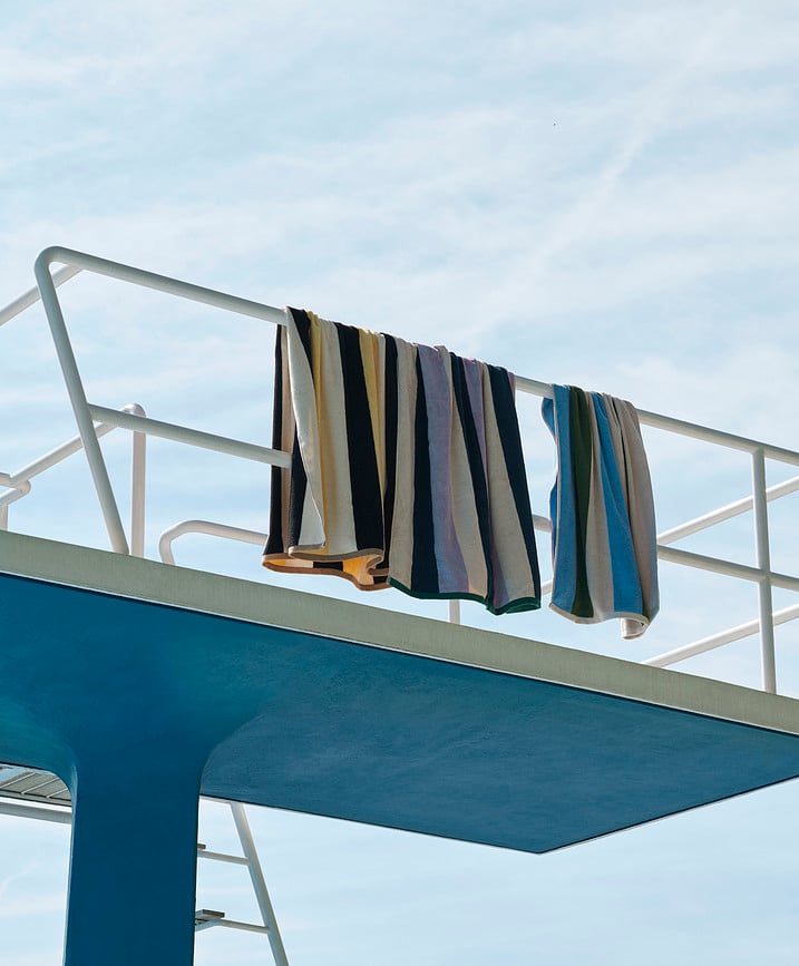 Trio Ručnik 90 x 170 cm plavo-bež-ljubičasti