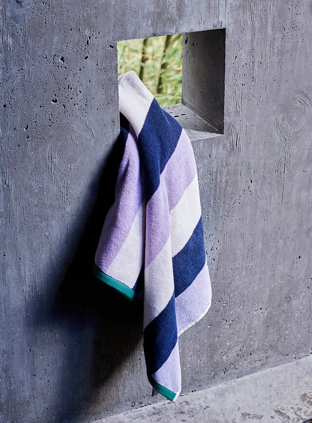 Trio Ručnik 90 x 170 cm plavo-bež-ljubičasti