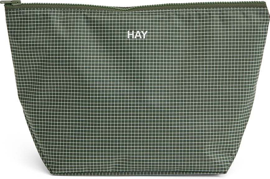 Trousse de toilette Grid M vert foncé