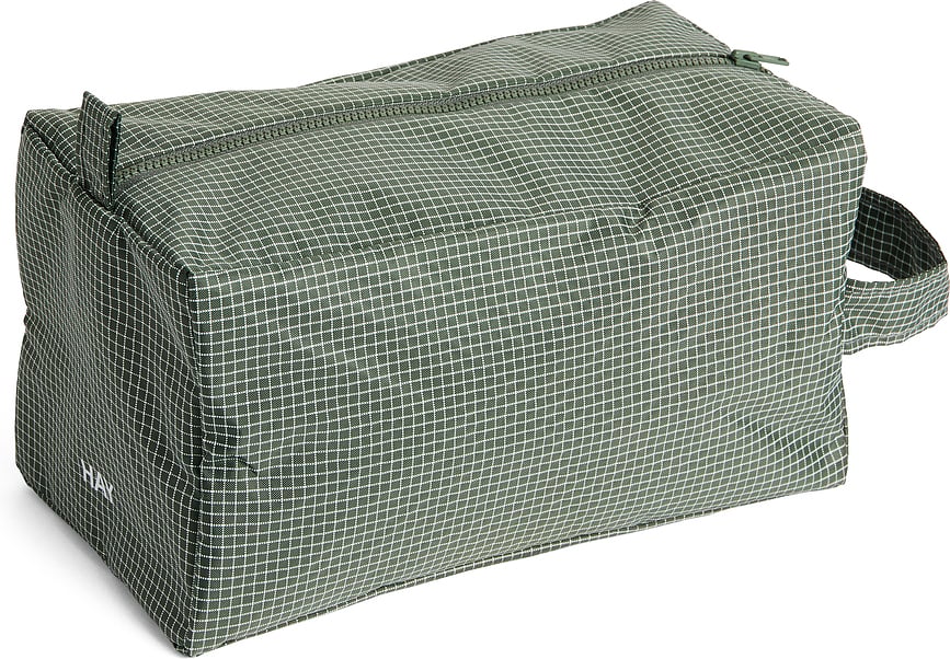 Trousse de toilette Grid Wash M vert foncé