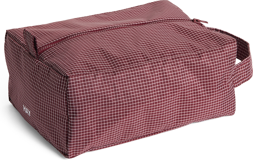 Trousse de toilette Grid Wash S, bordeaux