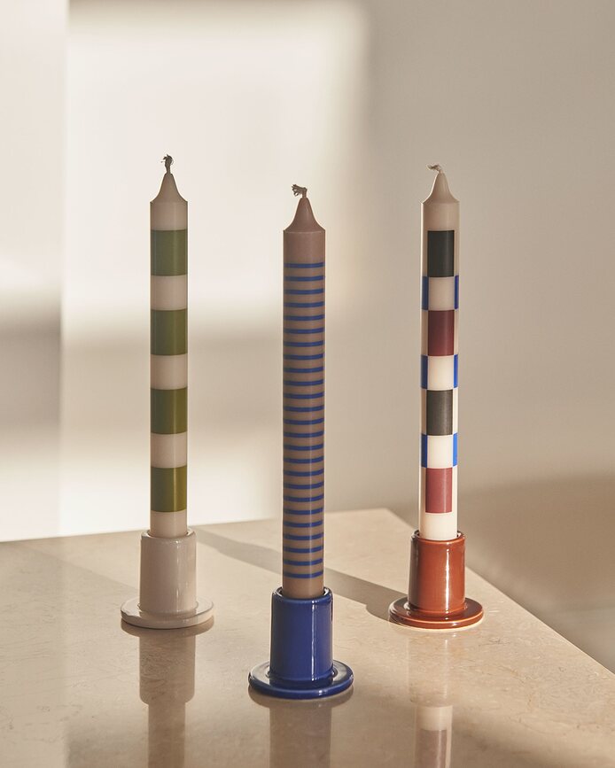 Tube S Bougeoir pour bougie classique, taille S, bleu marine