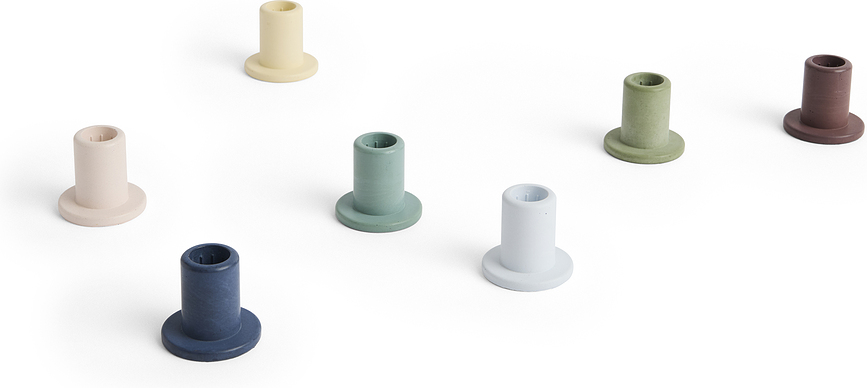 Tube S Κηροπήγιο για κλασικό κερί, μπετόν, παστέλ κίτρινο