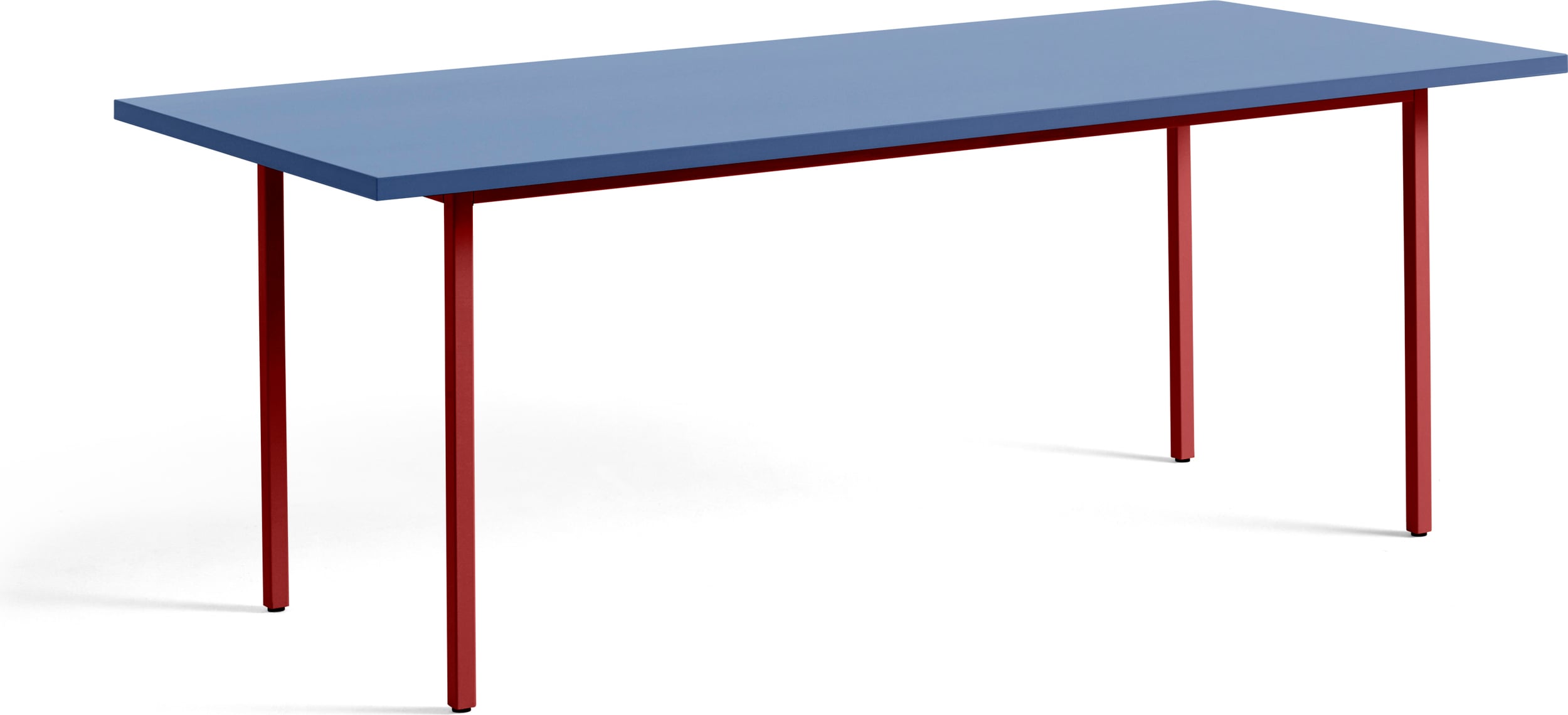 Two-Colour Tisch 200 x 90 cm, blau, bordeauxrot