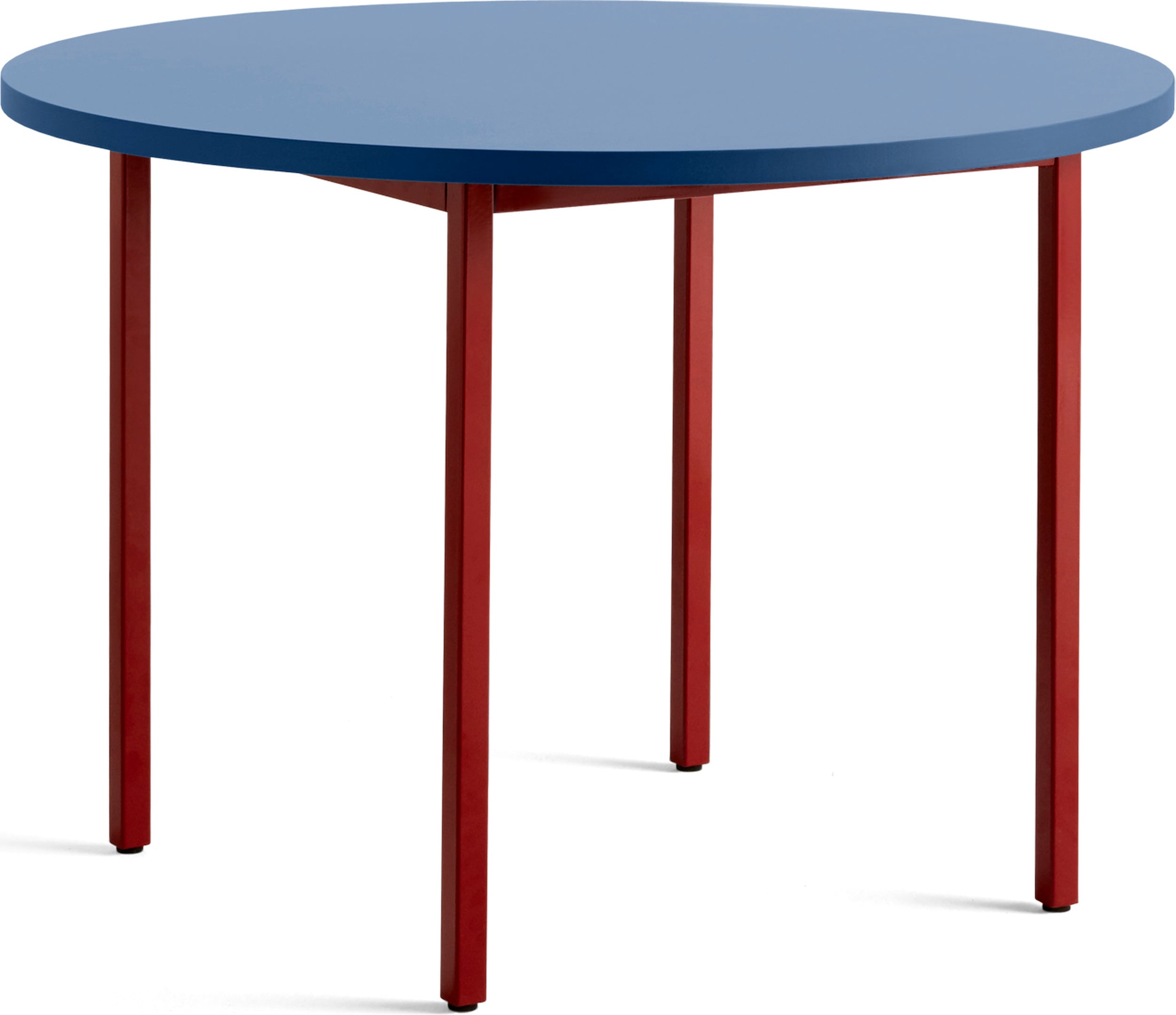 Two-Colour Tisch rund, 105 x 74 cm, blau-bordeaux