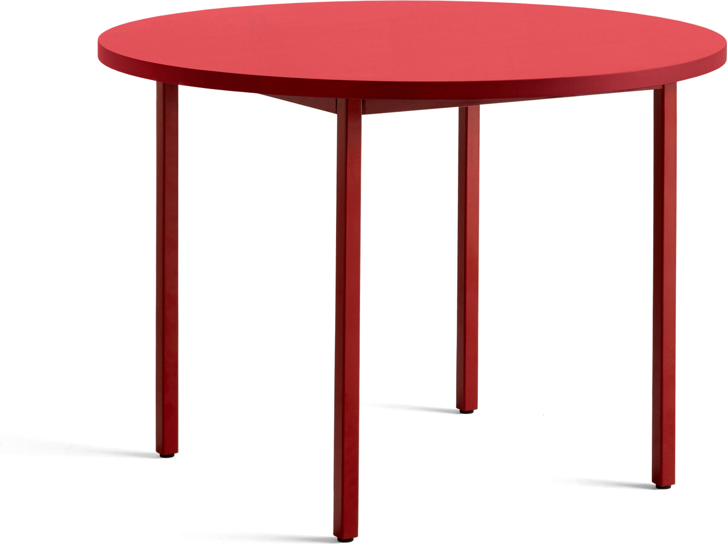 Two-Colour Tisch rund, 105 x 74 cm, rot-bordeauxrot
