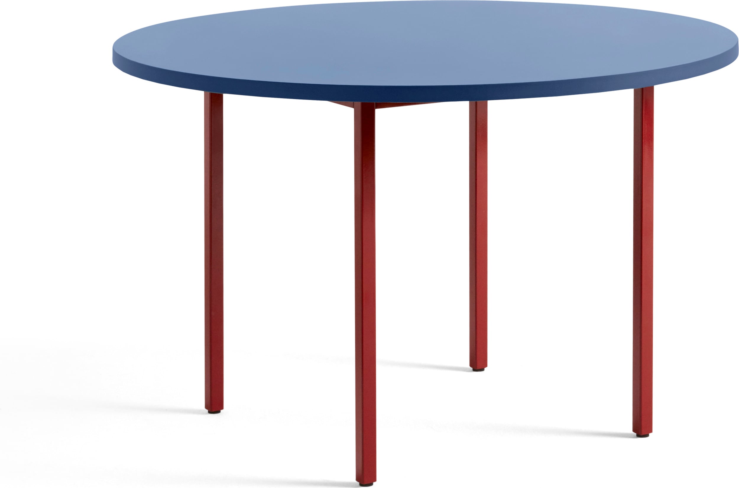 Two-Colour Tisch rund, 120 x 74 cm, blau-bordeauxrot