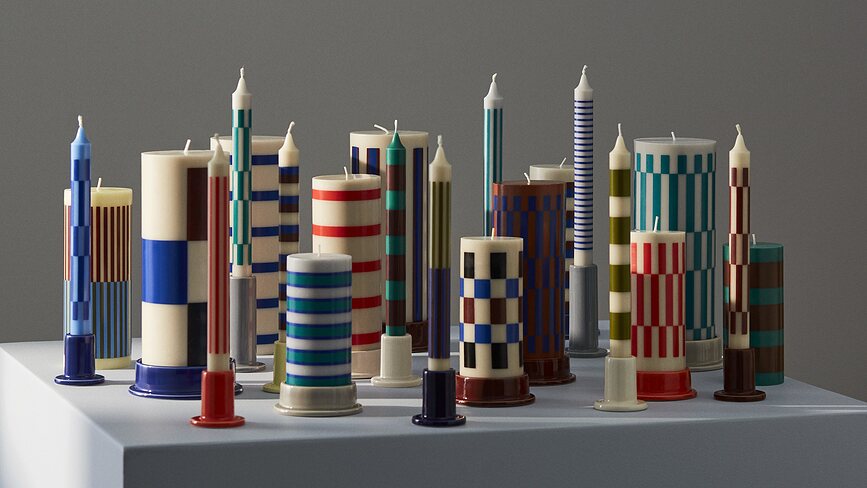 Vela Hay Pattern, de rayas muy finas, rojo y rosa