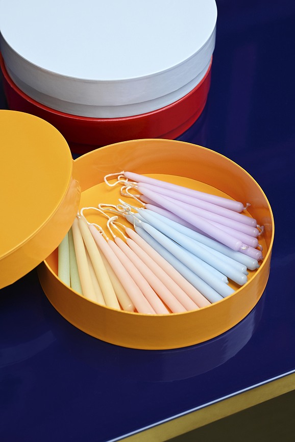 Velas Mini Cónicas, azul claro, 12 unidades