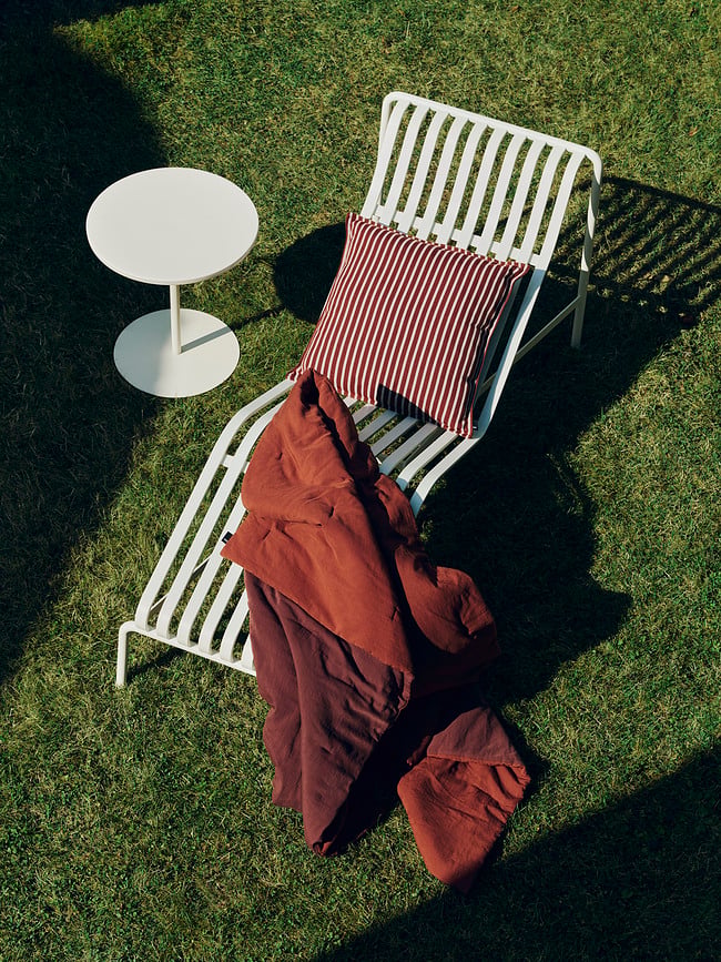 Vrtna blazina Terrazza s črtami 50 x 50 cm, zeleno-bela
