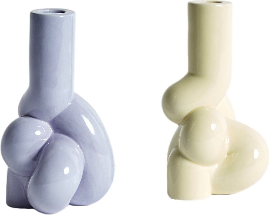 W&S Soft Svečnik za klasično svečo, pastelno rumen