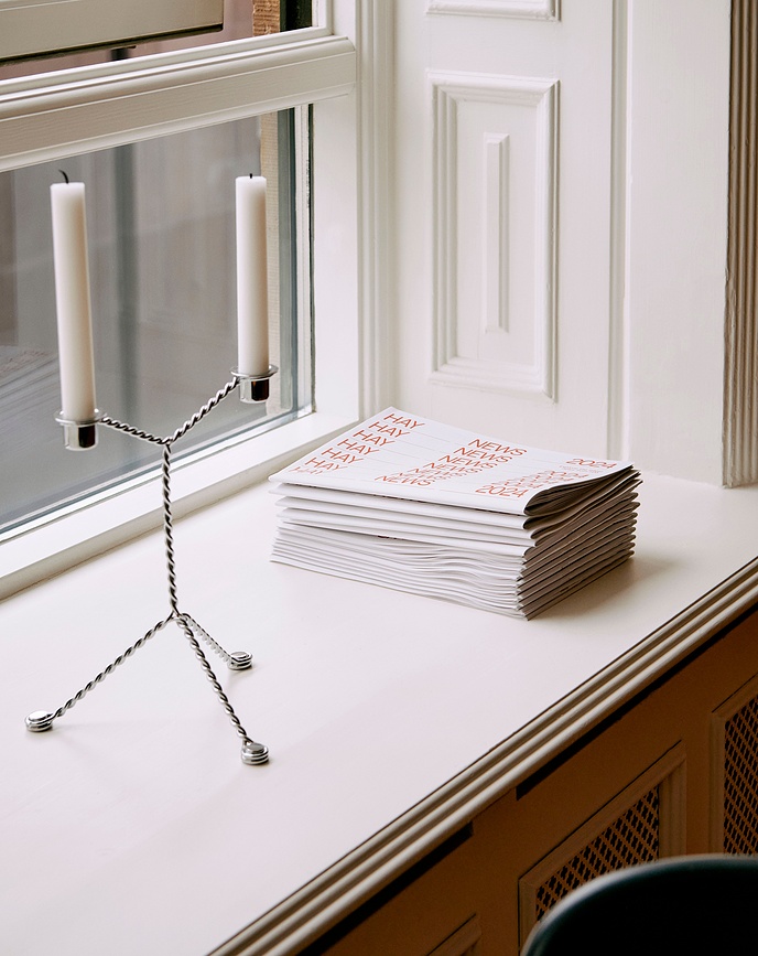 Wire Bougeoir pour bougie classique, effet miroir