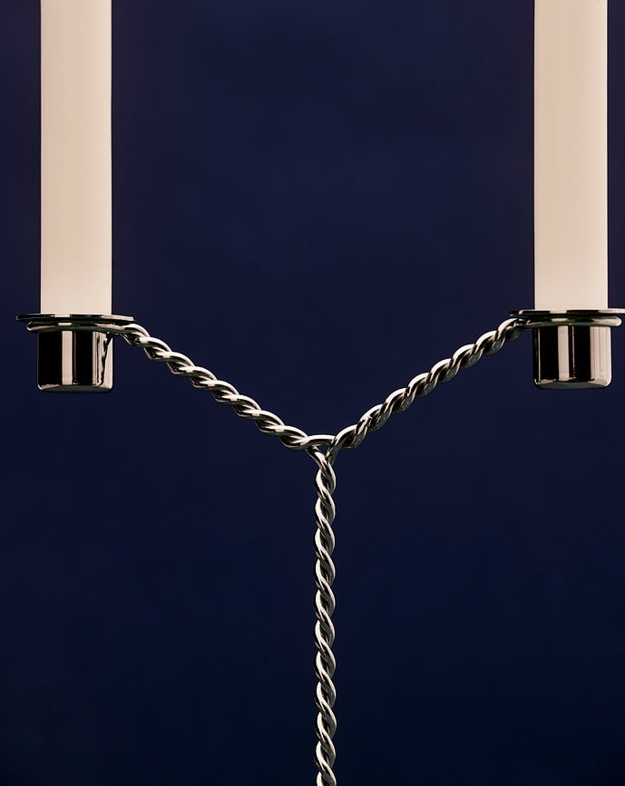 Wire Κηροπήγιο για κλασικό κερί, καθρέφτης