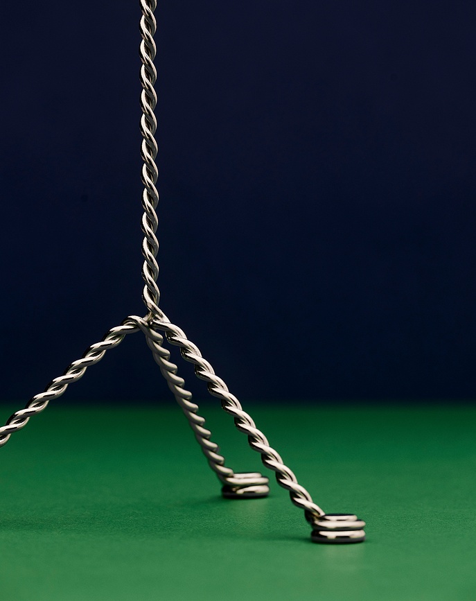 Wire Svijećnjak za klasičnu svijeću zrcalni