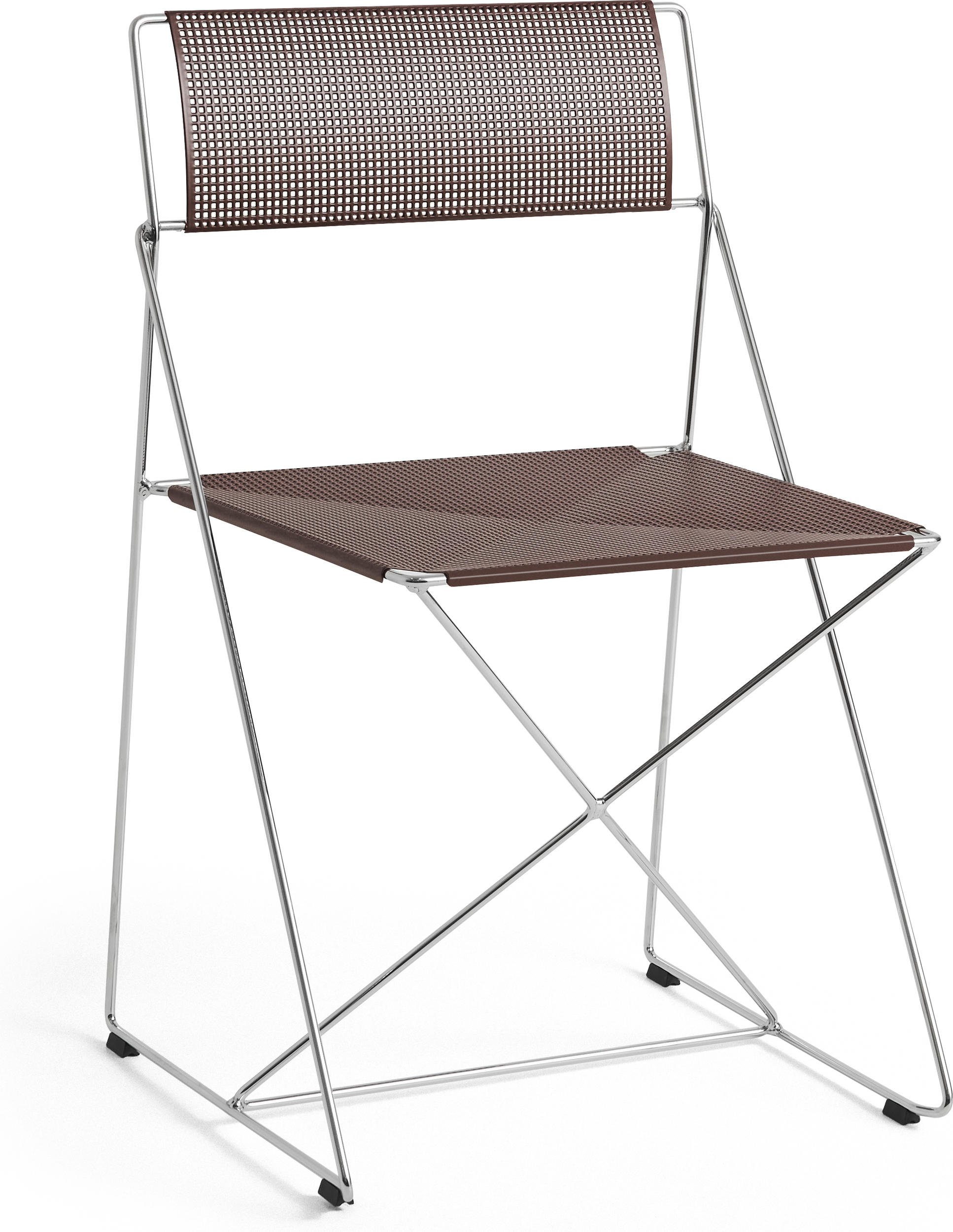 X-Line Chromed Base 2.0 Klappstuhl, bordeaux