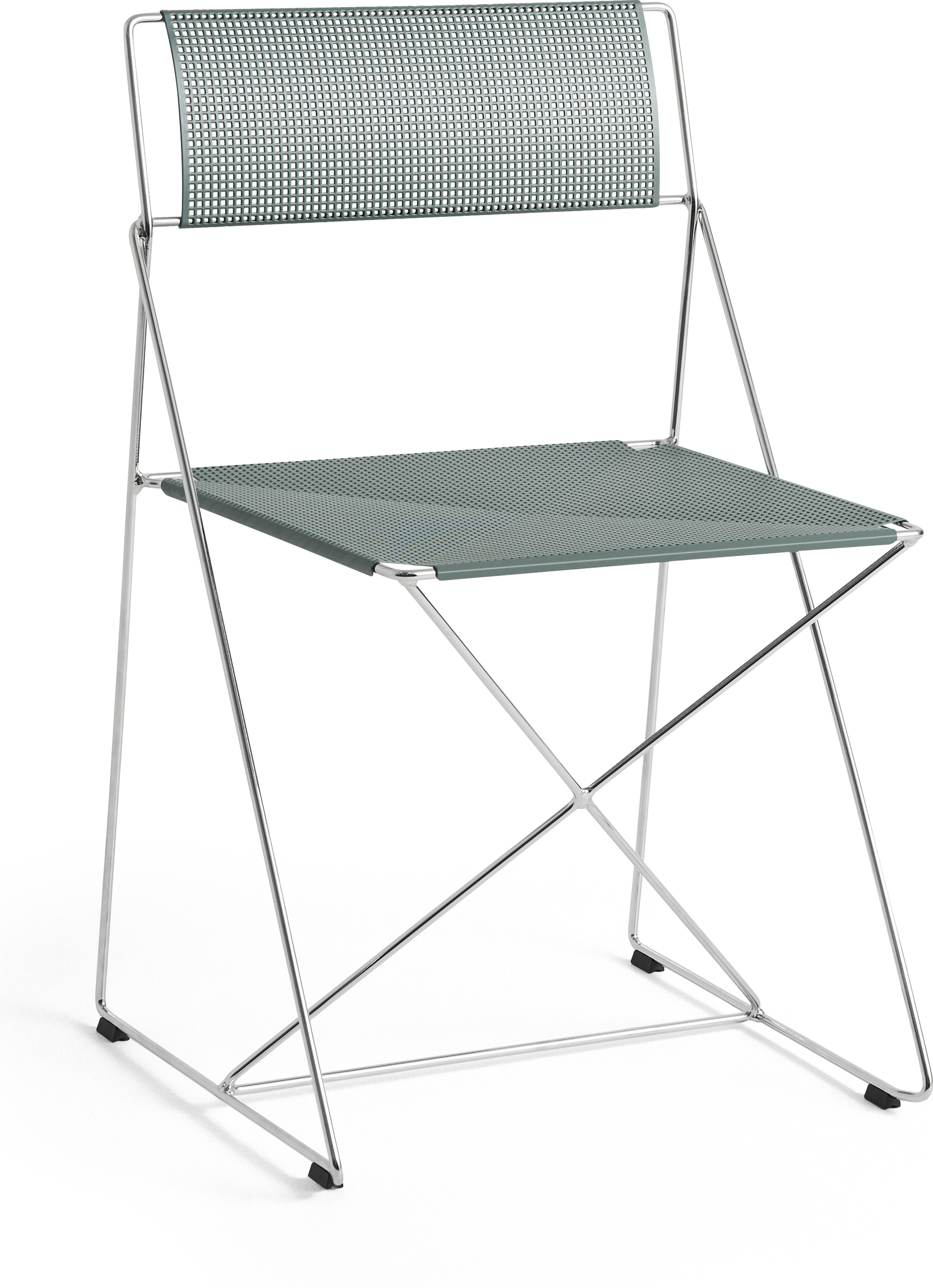 X-Line Chromed Base 2.0 Klappstuhl, türkis