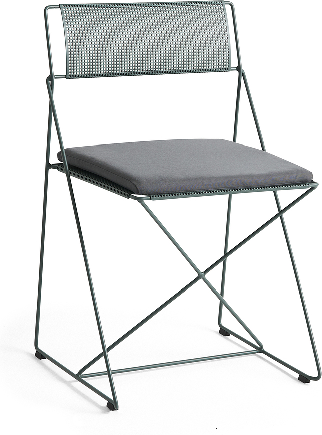 X-Line Coussin de Chaise de Jardin, 42,5 x 39 cm, gris clair