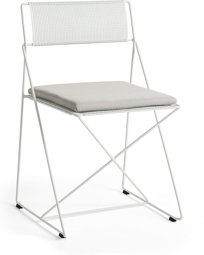 X-Line Μαξιλάρι για καρέκλα κήπου, με γέμιση CMHR, 42,5 x 39 εκ., ανοιχτό γκρι