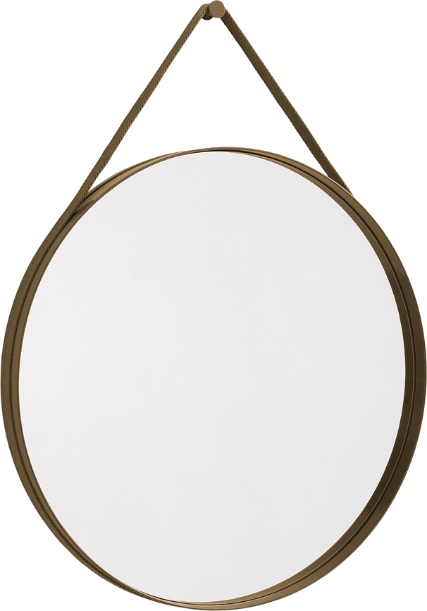 Zrcadlo na zeď Strap 70 cm světle hnědé