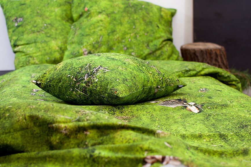 Foonka Coussin décoratif, motif mousse