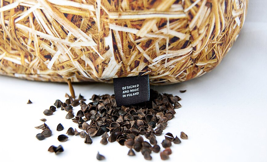 Foonka Μαξιλάρι, σχέδιο Αλπικό Λιβάδι, 50 x 30 cm, με γέμιση φλοιών φαγόπυρου