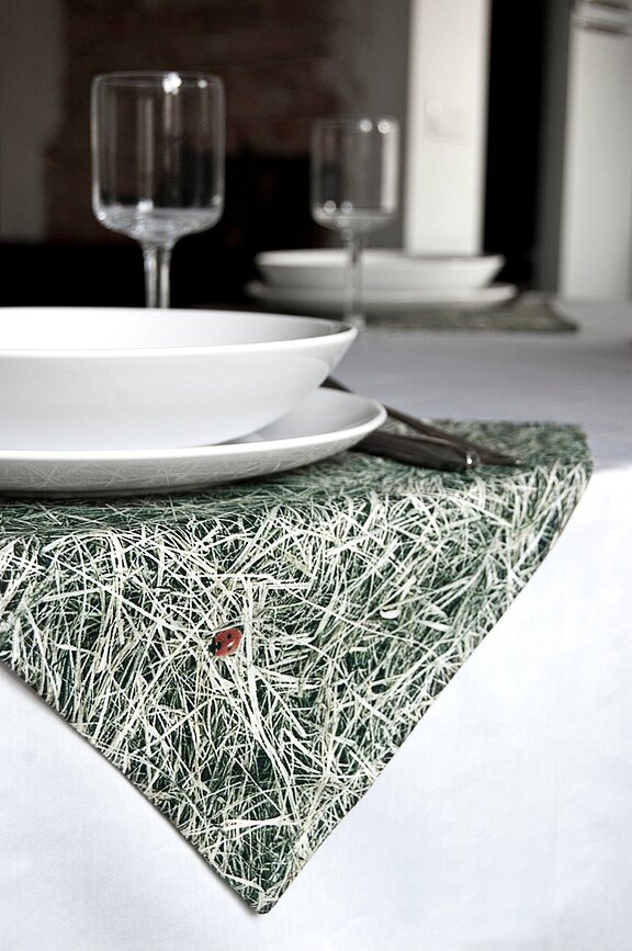 Foonka Sets de Table en tissu, motif foin, Lot de 4