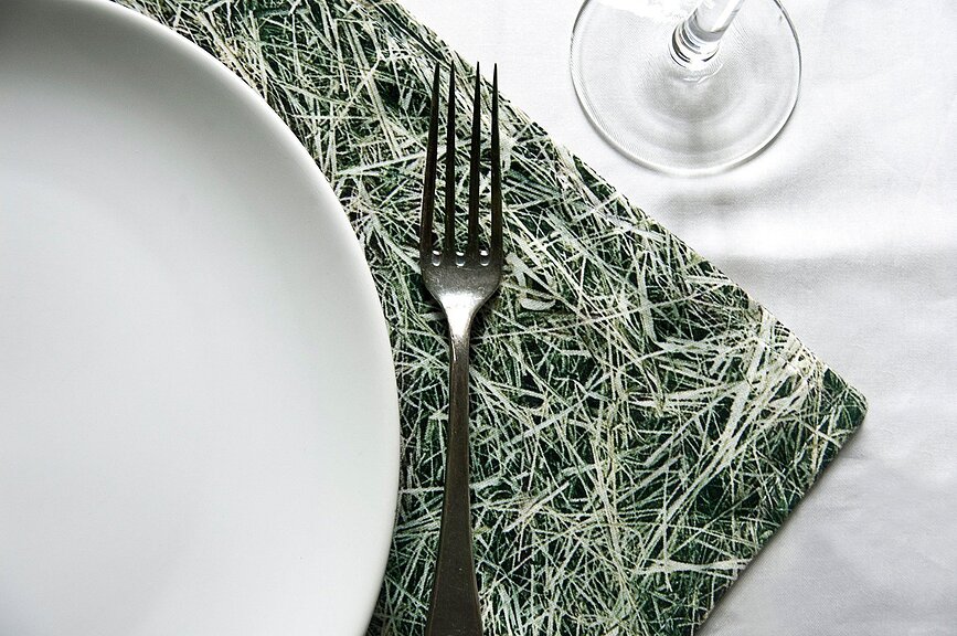 Foonka Σουπλά, υφασμάτινα, σχέδιο χόρτο, 4 τμχ