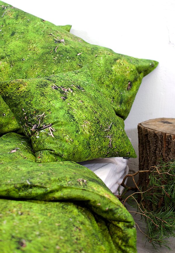 Funda Nórdica Hayka, diseño musgo, 200 x 220 cm, doble
