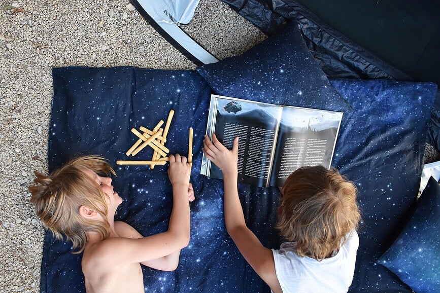 Funda Nórdica Hayka, estampado cielo nórdico, doble, 200 x 220 cm