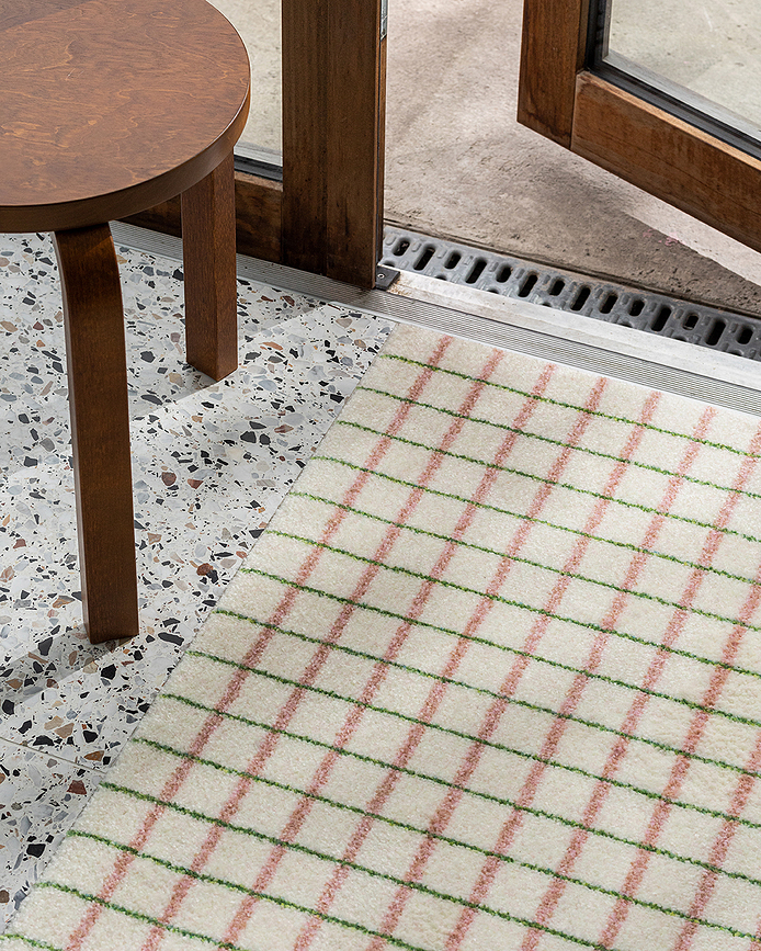 Felpudo Grid Lime Candycane 85 x 115 cm