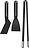 BBQ Grill-Werkzeug-Set schwarz 3 El.