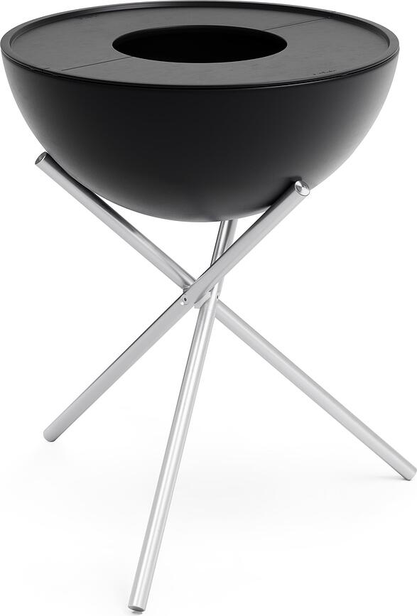 Bowl Brasero haut, sur pied, avec plaques de cuisson, Set 4 pièces