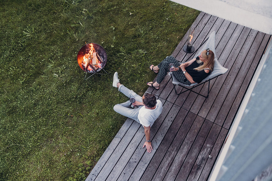 Bowl Brasero ovale 85 cm, avec base