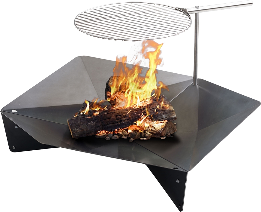 Brasero con parrilla Triple, Set de 3 piezas