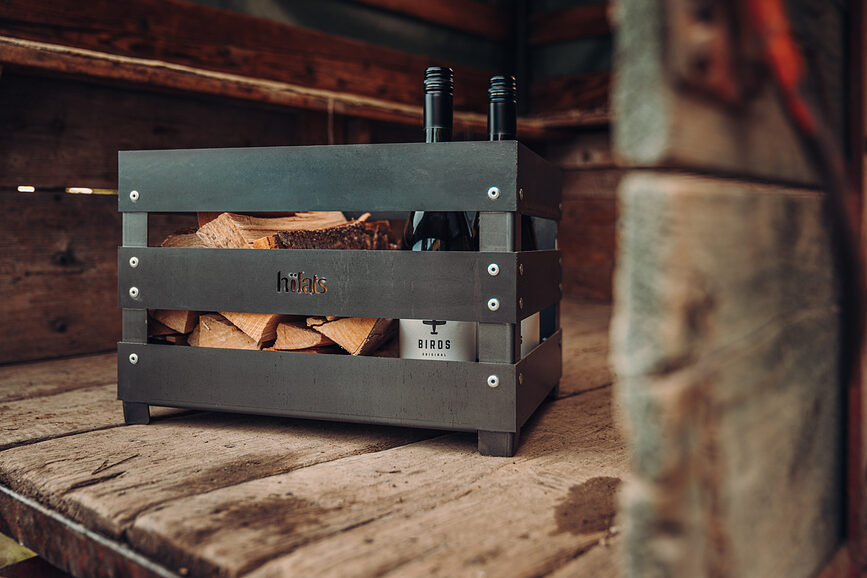 Caja para cerveza y brasero Crate