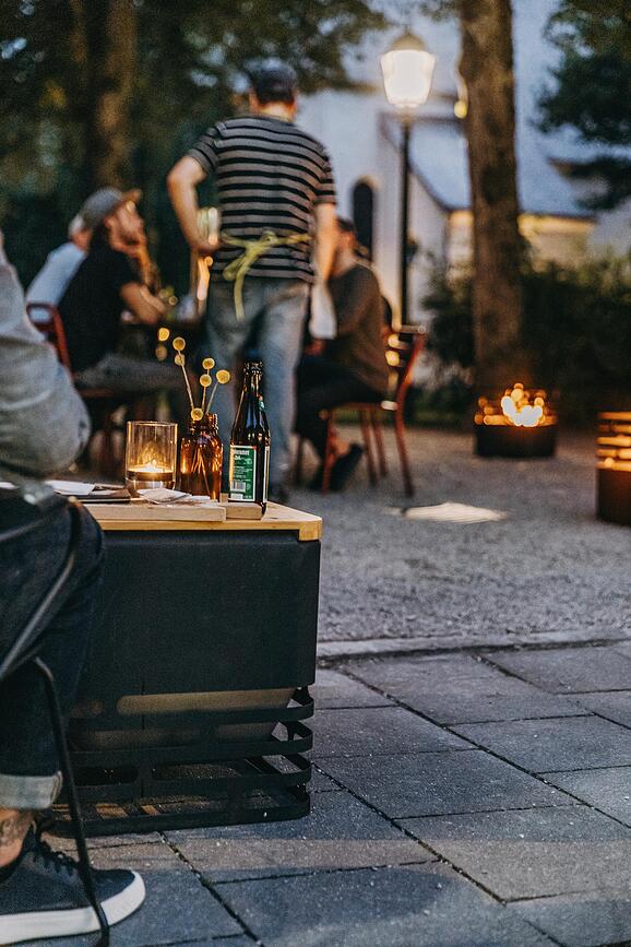 Cube Flip Brasero avec planche, Set 2 pièces